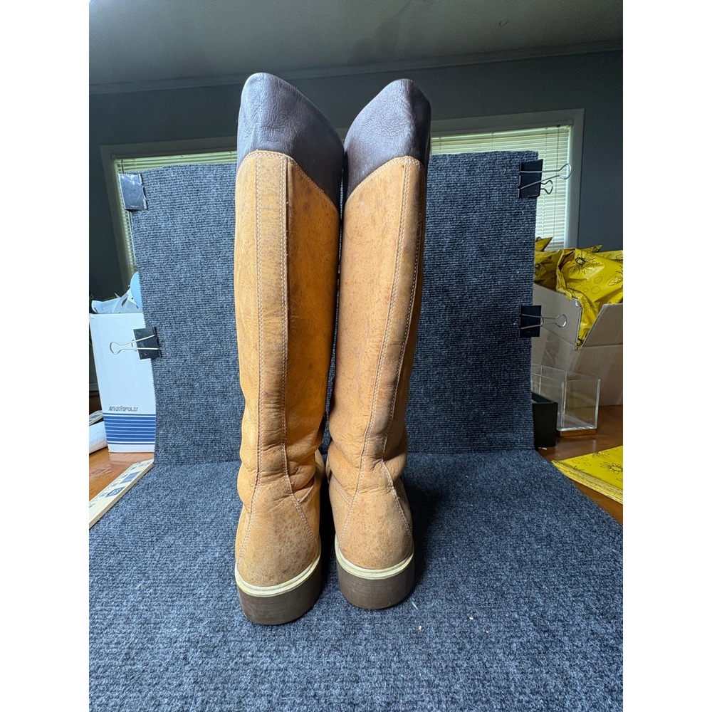 Timberland Womens 14 Inch Premium Tall Lace Up Boots Wheat Leather Brown 14" - Picture 6 of 11